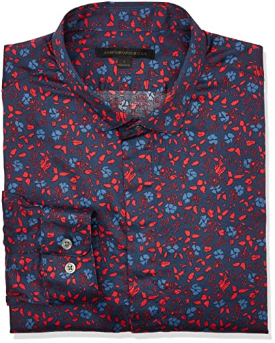 John Varvatos Star USA mens Rodney Button Down Shirt, Pacific Blue, Large US