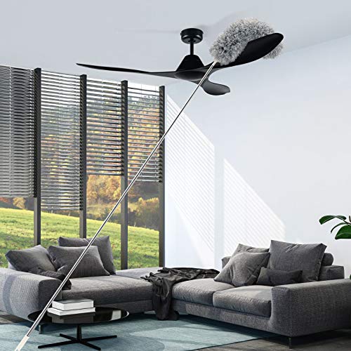 Anawin Microfiber Duster For Cleaning, 100’’ Duster With Extension Pole, Extendable Bendable Cobweb Telescoping Long Dusters For High Ceiling Fan, Blinds, Vents, Furniture, Cars(Single Head) #TOP5