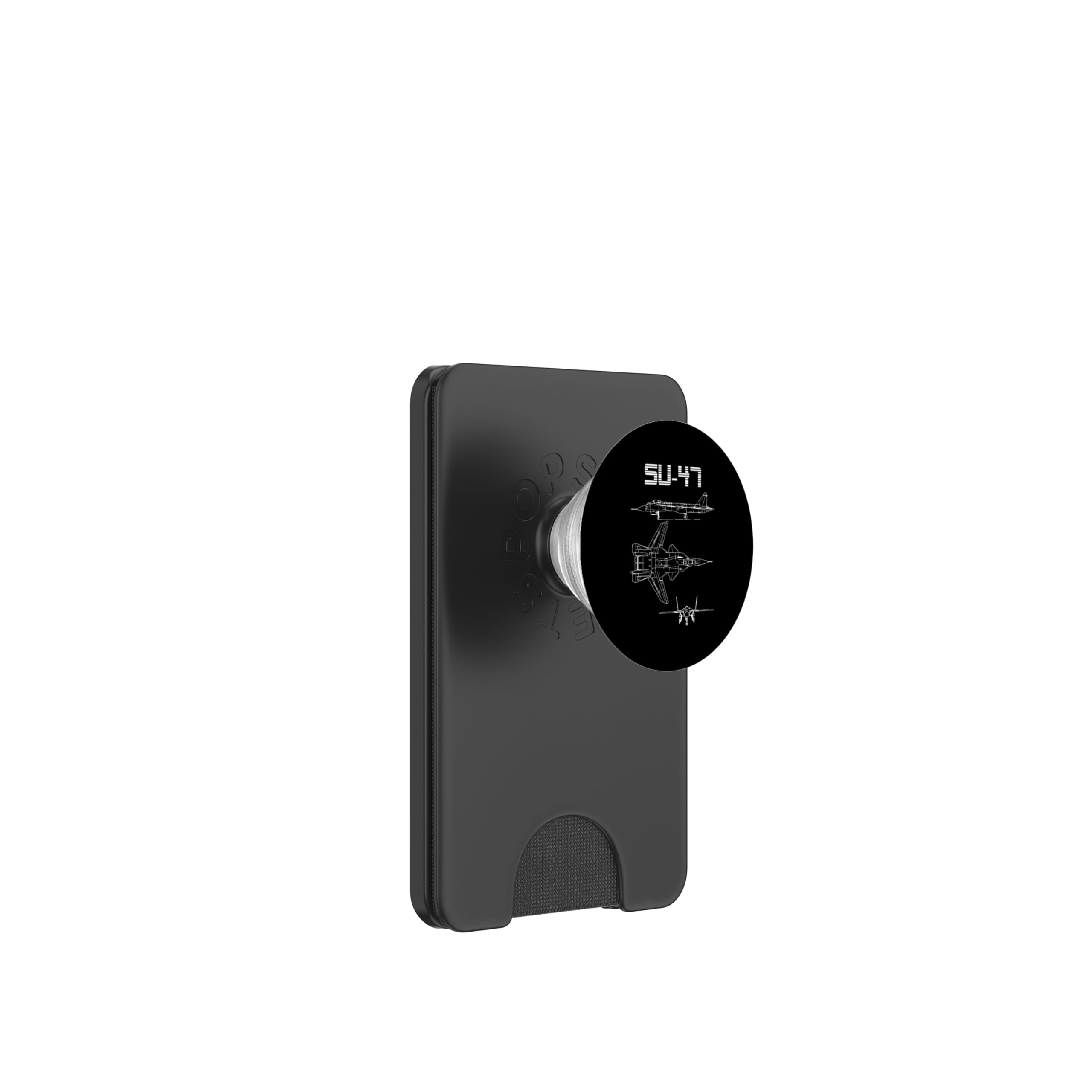 Schéma Su-47 Avion de Combat Warbird Blueprint PopSockets PopWallet pour MagSafe