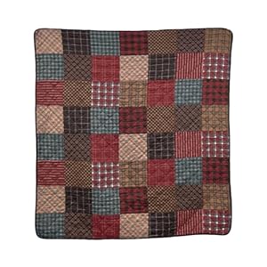 Donna Sharp Appalachia Plaid Cotton Quilted Throw Blanket is 50 x 60 Machine Washable Perfect for Rustic Decor