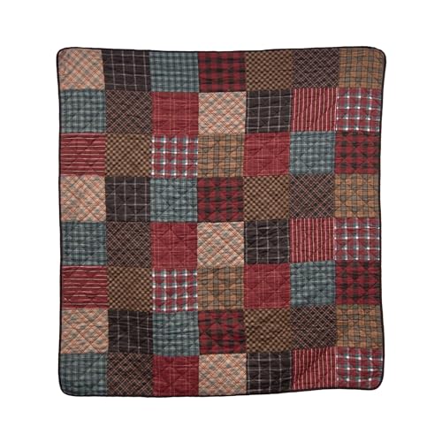 Donna-Sharp-Appalachia-Plaid-Cotton-Quilted-Throw-Blanket-is-50-x-60-Machine-Washable-Perfect-for-Rustic-Decor Donna Sharp Appalachia Plaid Cotton Quilted Throw Blanket is 50 x 60 Machine Washable Perfect for Rustic Decor