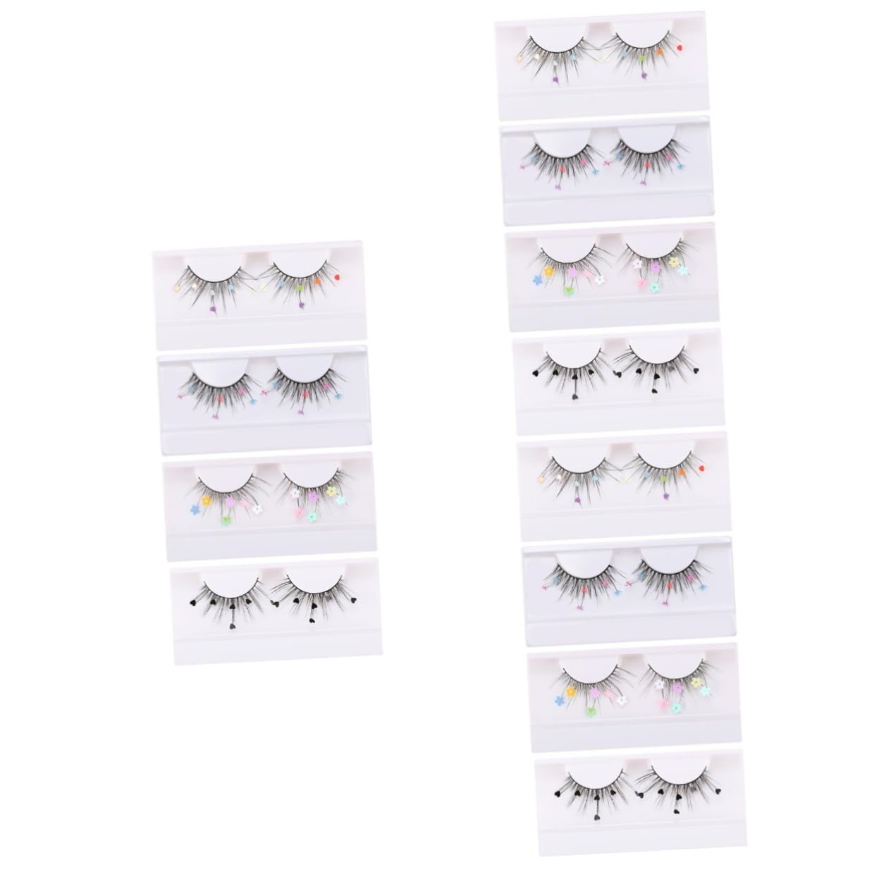 FRCOLOR 12paires Faux Pailletés Sequins De Colorées Pour Cosplay Et Événements Spéciaux Ultra-attrayante Et Facile à Appliquer