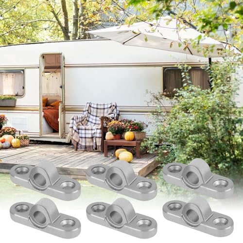 XTDMJ 6 Stück Vorzeltöse für Wohnmobil & Wohnwagen, Wagerecht Metall Vorzeltöse Wandösen aus Metall mit Rostschutz, senkrechte und waagerechte Ausführung (Wagerecht)