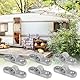 XTDMJ 6 Stück Vorzeltöse für Wohnmobil & Wohnwagen, Wagerecht Metall Vorzeltöse Wandösen aus Metall mit Rostschutz, senkrechte und waagerechte Ausführung (Wagerecht)