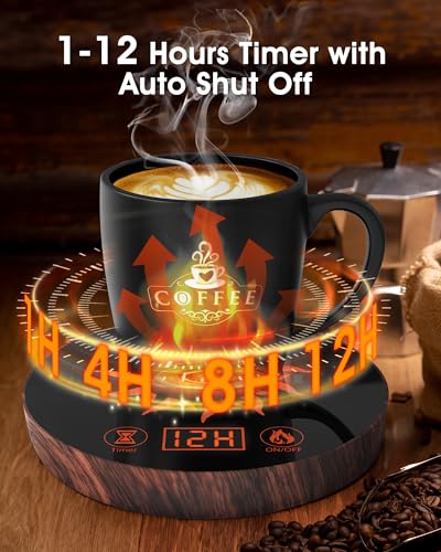 Image of Mug Warmer for Desk with Auto Shut Off, Coffee Mug Warmer, Coffee Warmer for Desk Office Home(Birthday Xmas Gifts)