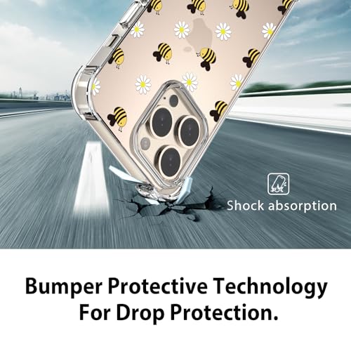 Coque iPhone 16 Pro protection antichoc abeille fleur TPU