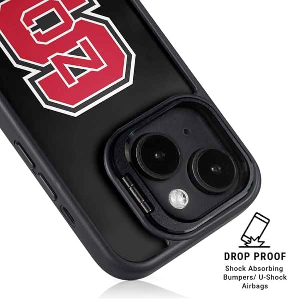 Skinit Kickstand Phone Case Compatible with iPhone 15 - Officially Licensed North Carolina State University Logo Design