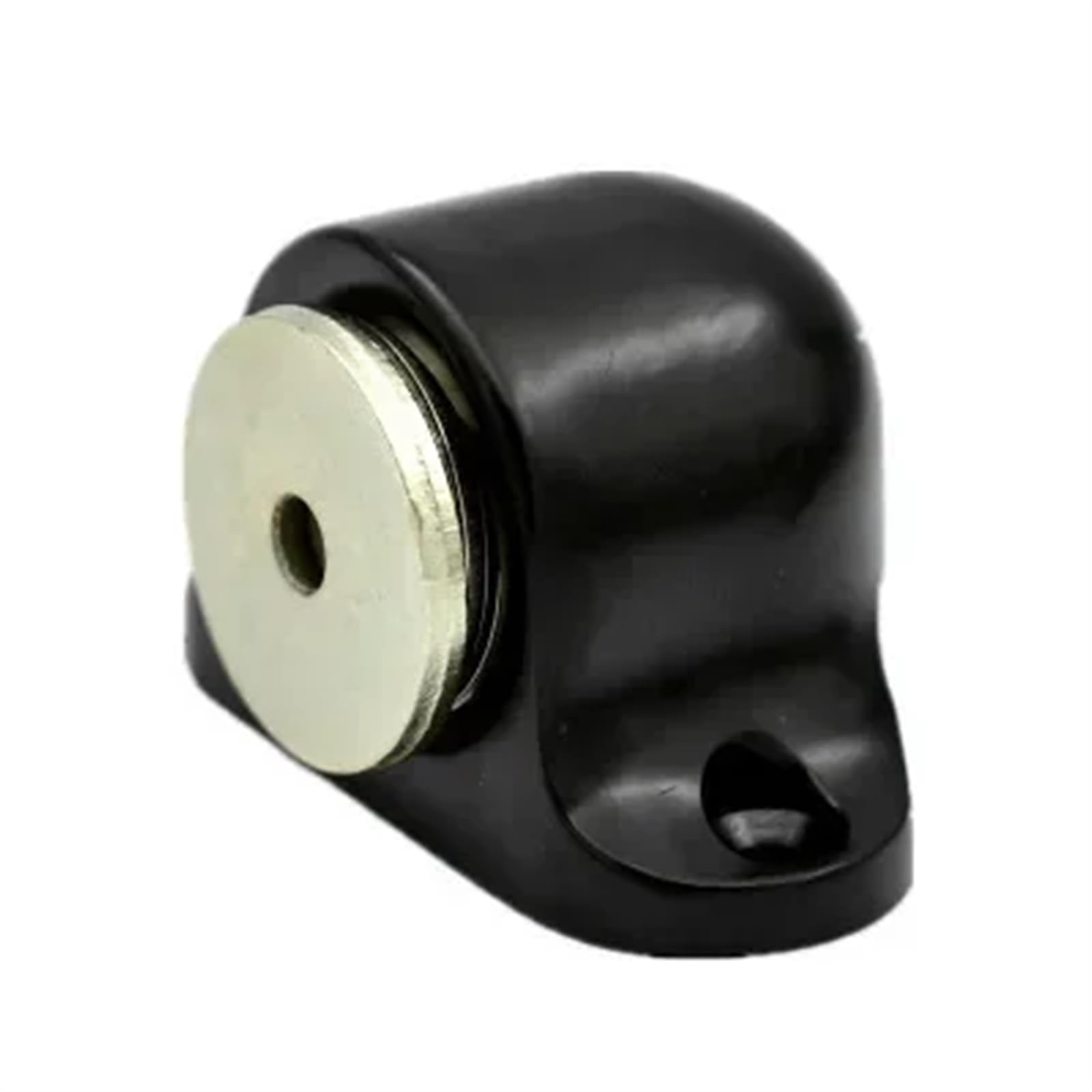 1Pcs Stainless Steel Casting Powerful Magnetic Door Stopper Doorstops Strong Suction Floor Stops Protectors(Black)
