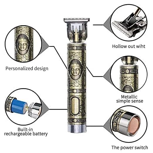 Image of Premium Electric Shaver for Men and Women - Brushless Silent Motor, Portable, Waterproof, Mini Travel Trimmer With Face Shaving Razor (Gold)