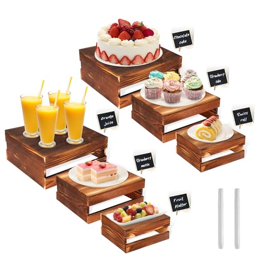 Set Di 3 Espositori Per Buffet - Alzate Per Torte E Dessert, Design Moderno E Bianco - Foto 5