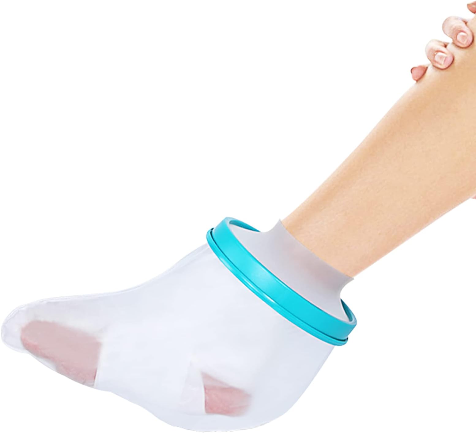 Waterproof Foot Cast Cover for Shower Bath, Foot Protector Adult Keep Ankle Leg Cast Bandage Dry, Watertight Shower Boot Bag for Broken Toe, Wound, Burns, Injuries, Reusable Plaster Seal Tight 11 Inch