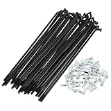RATCHROLL 1 Set Universal Bicycle Spokes 12G 127mm Length Bike Wheel Spokes Nipple Black Carbon Steel