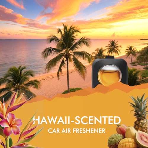Image of Car Air Fresheners, Hawaiian, 6-Pack, 4ml Each, Odor Eliminator