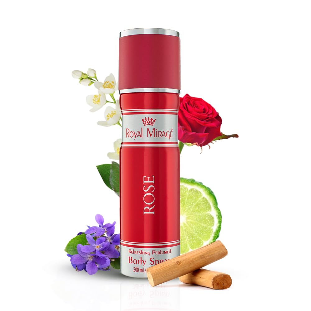 Royal Mirage Rose Body Spray for Women | Floral & Fruity Fragrance | Apricot, Rose & Vanilla Notes | Long-Lasting Fragrance | Romantic & Timeless Scent | Everyday Wear | Feminine Body Spray | 200ml-image-37