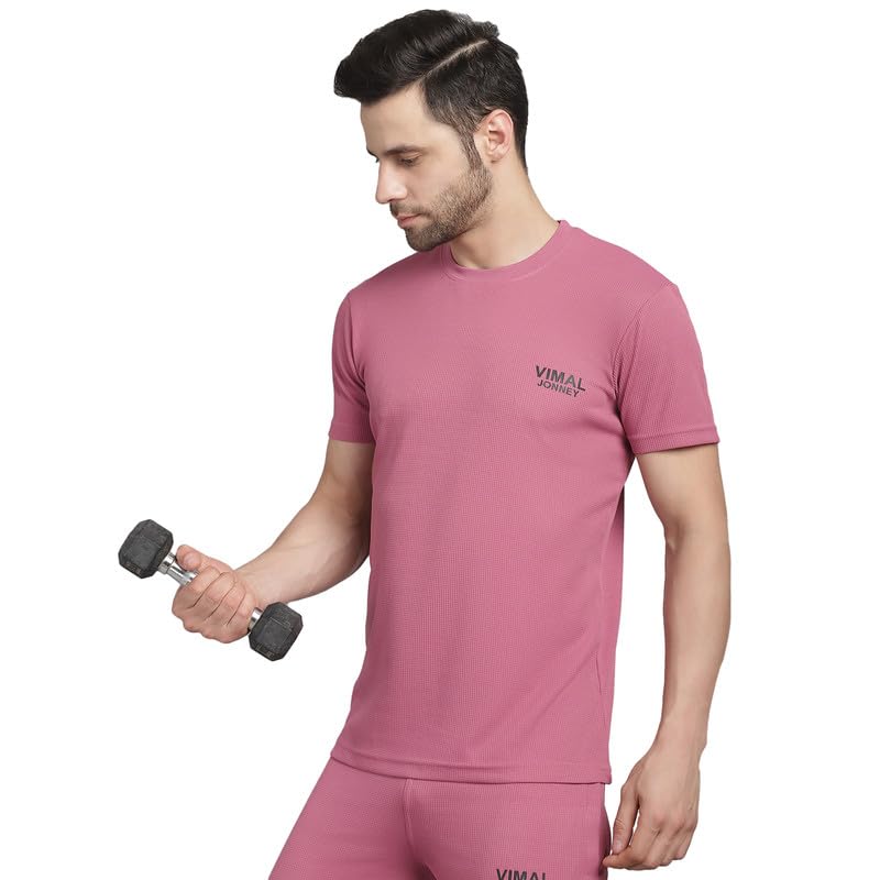 Image of Mack Jonney Solid Polyester Lycra Casual Style Half Sleeves Co-Ord Set Trackuit For Men-P-MACK52989-Box T D10 2