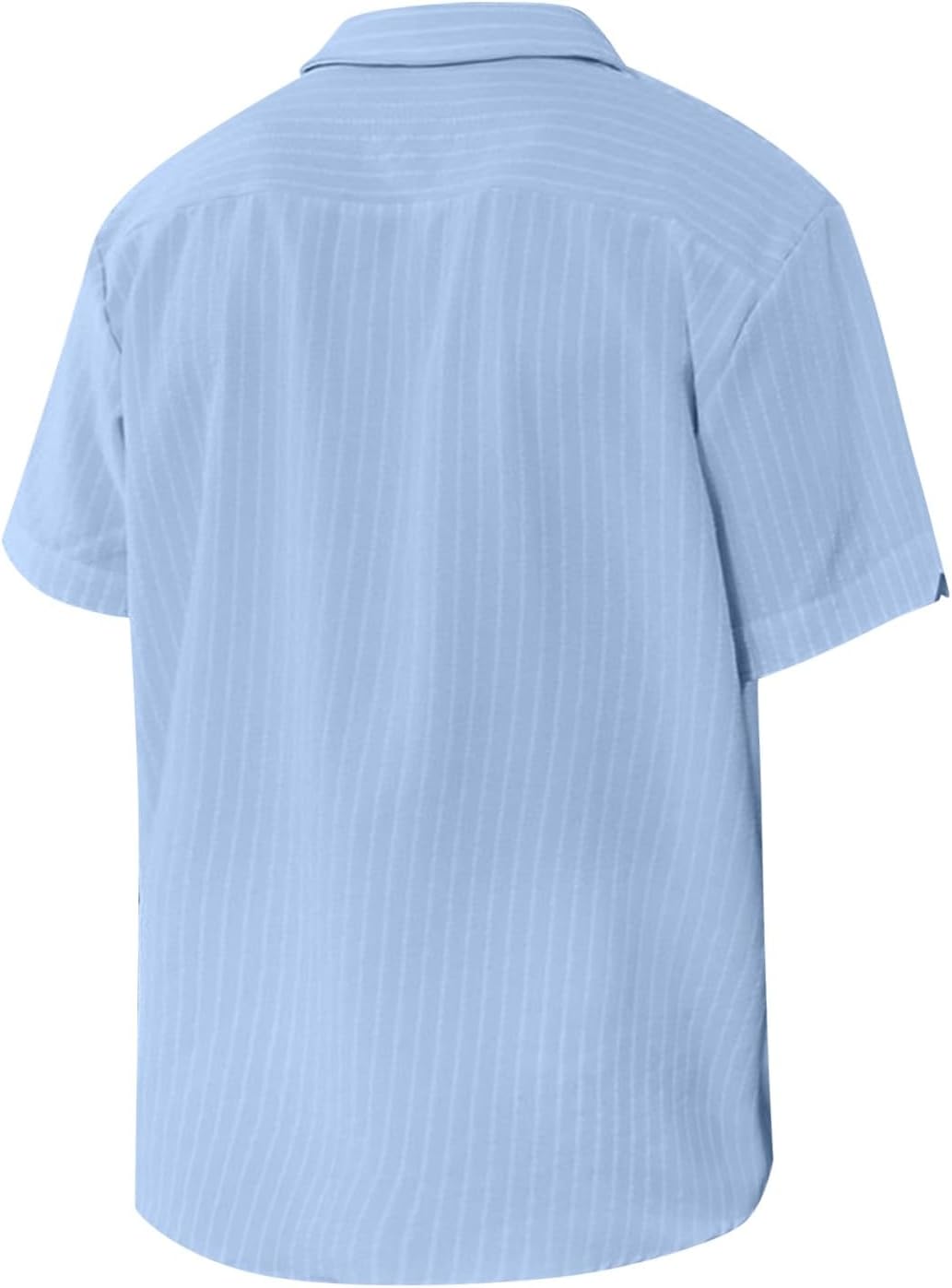 Ymosrh Men's Short Sleeve Button Down Shirts Summer Lapel Short Sleeved Shirt Stripe Casual Top Shirts for Men, S-2XL