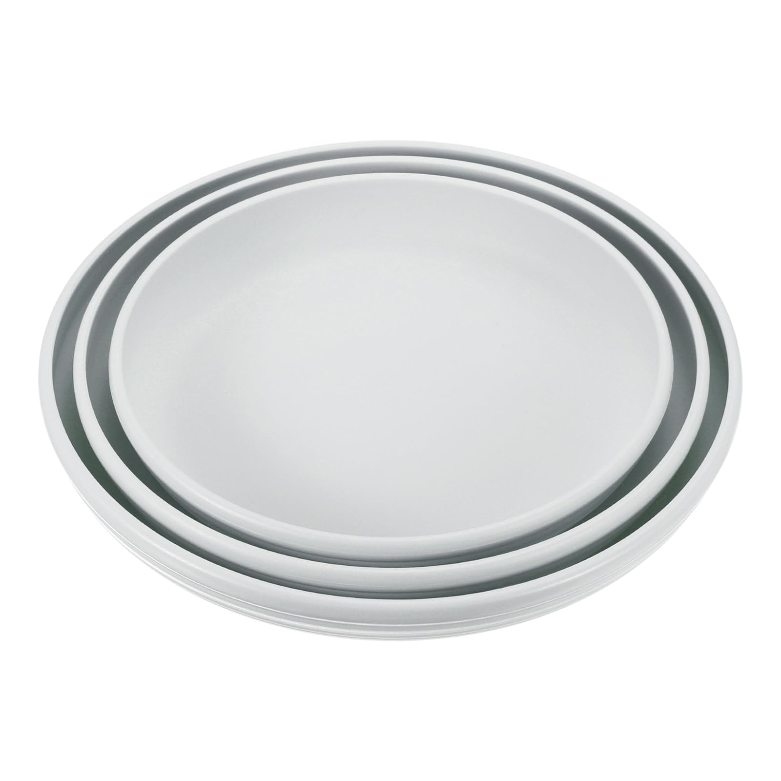 PATIKIL Plant Saucer Tray, 3 Pack 8/9/11 Inch Plastic Round Plant Saucer Flower Planter Drip Tray for Indoors Outdoors Patio Balcony, Warm White