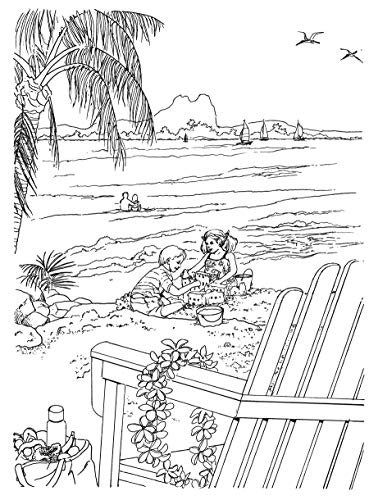 Creative Haven Seashore Scenes Coloring Book: Relax & Unwind with 31 Stress-Relieving Illustrations (Adult Coloring Books: Sea Life) - Image 3