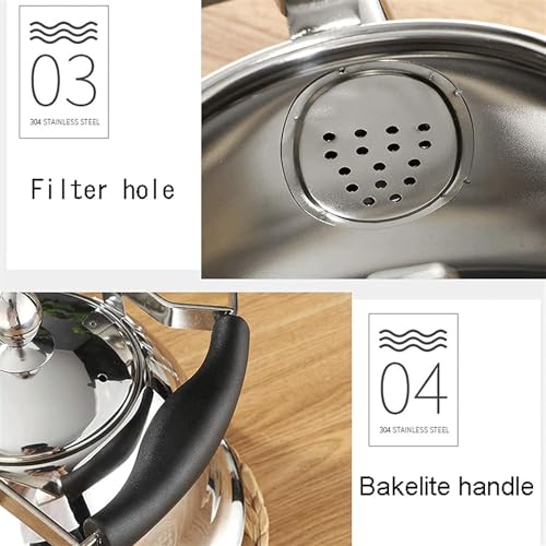 Hervidor eléctrico de té acero inoxidable 1.7L miniatura 3