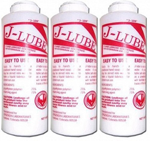 J-Lube Anal Sex, Fist Poudre Mélange d'eau Anal Lubrifiant Personnel pour 6–8 Gal 283,5 Gram Lubrifiant (3 x 296 ml/283,5 Gram)