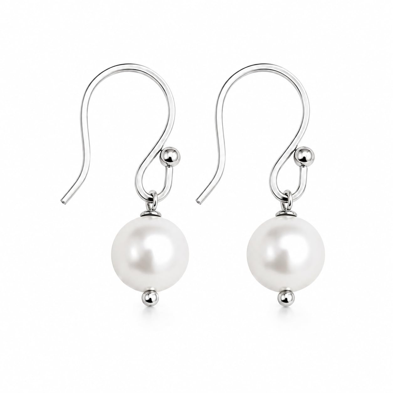 Silverrrazzi 925 Sterling Silver Pearl Drop Earring For Women and Girls | Gift for Wife, Girlfriend & Mom |925 Hallmarked |Fish Hook Dangle | 6 Month Warranty-picture-39