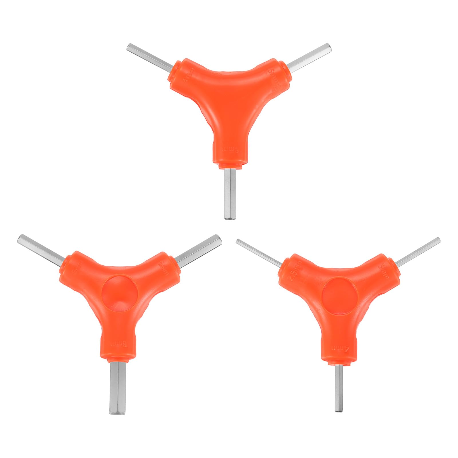 HARFINGTON 3pcs Y-Shaped 3 Way Bike Hex Wrench Set 2.5/3/4mm 4/5/6mm 5/6/8mm Y-Type Inner Hex Wrench All-In-One Multi Portable Biking Torque Spanner for Bicycle Cycling Repair Tool, Yellow