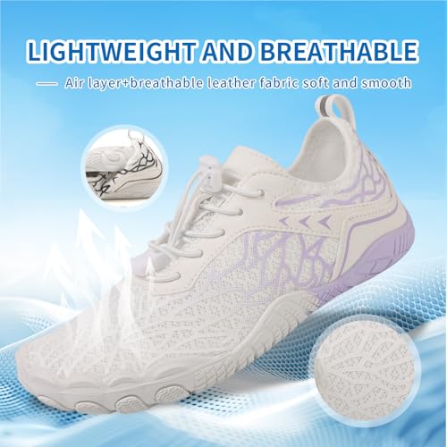 Image of Hike Barefoot Shoes for Womens Men Footwear,Pro Healthy&Non-Slip Water Shoe for Women Men, Wide Toe Running Shoes Boots Sneakers Unisex Designed for Walking,Running&Swimming Yoga, and Water Sports