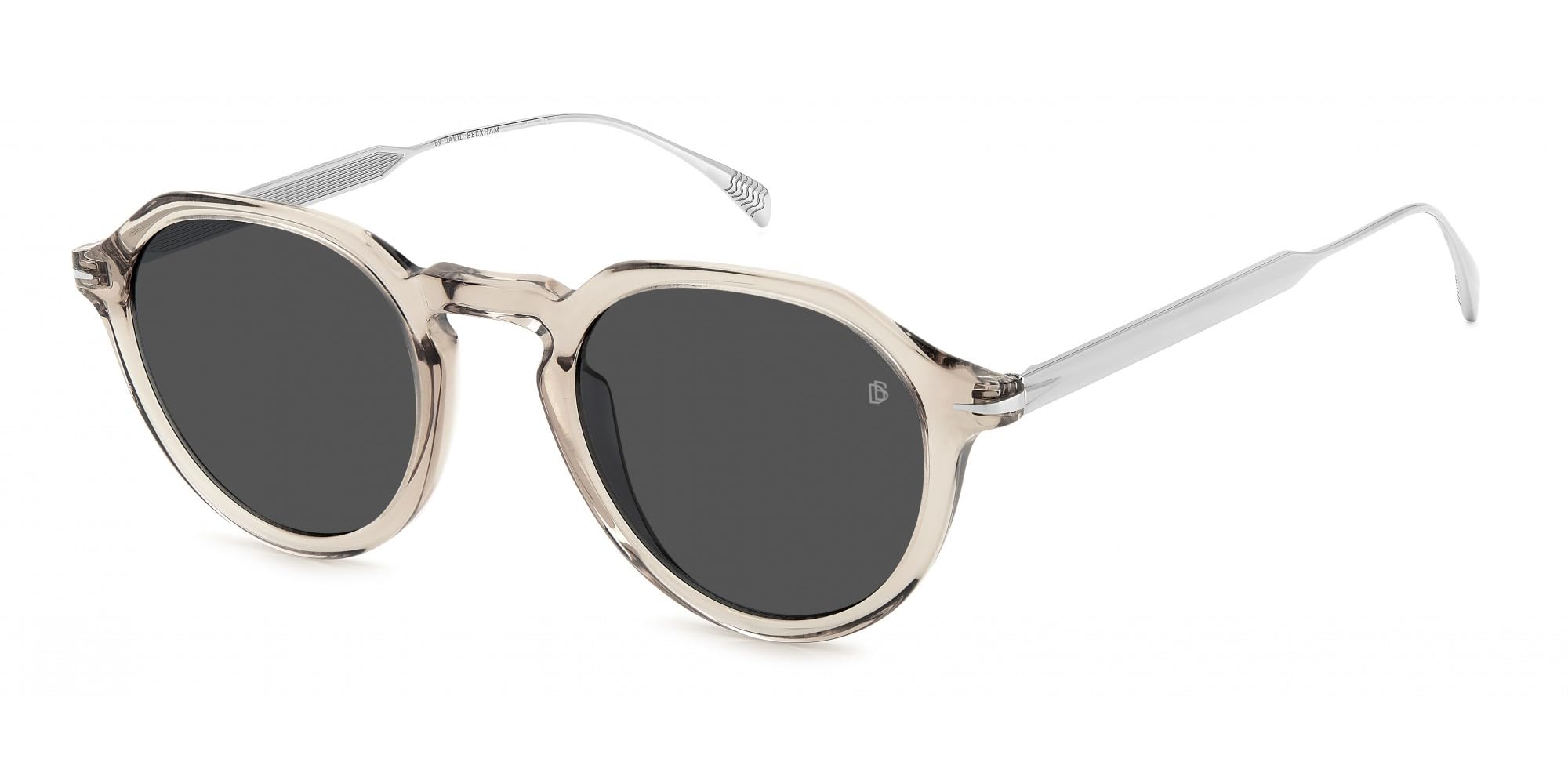 David Beckham Men's Grey Man Db 1098/S 79U/Ir Sunglasses Titanium Mud Round