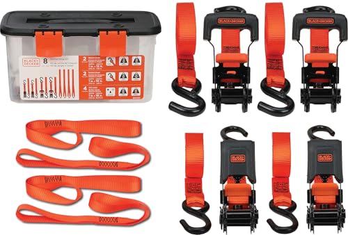 Kit de correa de trinquete Black+Decker BDX1021 para asegurar motos y mudanzas