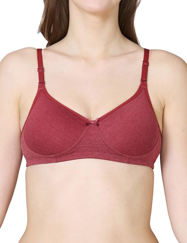 Image of VSTAR Jade Women's Soft Foam Padded Wire-Free Seamless Medium Coverage Bra | Convertible & Adjustable Straps | Polycotton Comfort | Breathable & Soft | Pack of 1