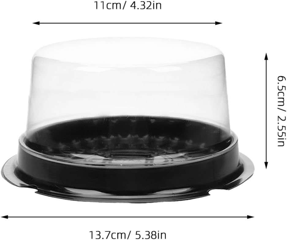 BESPORTBLE 100Pcs Clear Cake Carrier Boxes with Lids Lightweight Compact Cake Containers for Party Favor Bakery Dessert Display Easy Open and Close Packaging