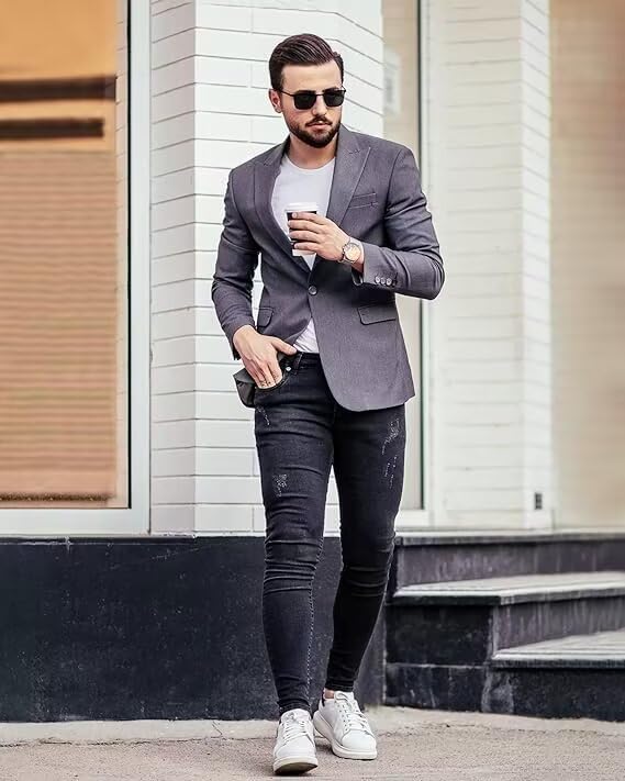 Mens Sport Coats and Blazers for Men Fashion Casual Suit Jacket Slim Fit Men Business Formal Wedding3