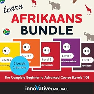 Page de couverture de Learn Afrikaans Bundle: The Complete Beginner to Advanced Course (Levels 1-5)