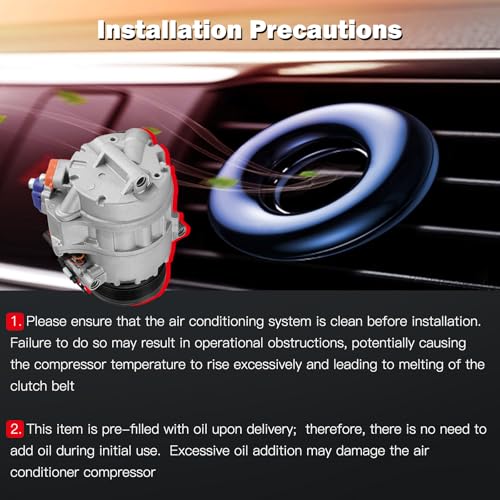 Image of cciyu Air Conditioning Compressor for BMW X5 3.0L 2007-2010