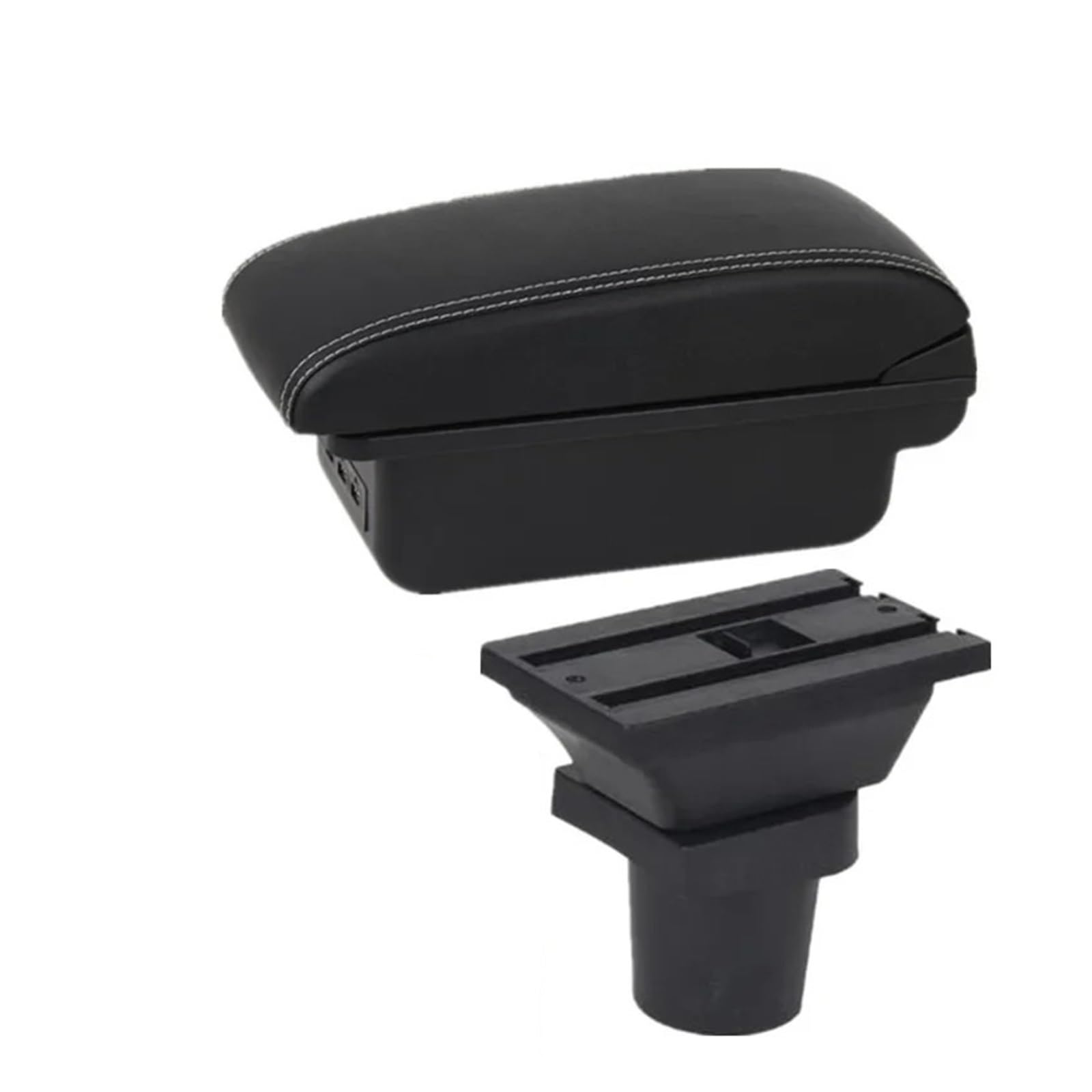 GBGWRMRYX Center Armrest Box For Mitsubishi For Colt For PLUS Car Armrest Box Central Storage Box Dedicated Retrofit Accessories Arm Rest(B1 white line 3USB)