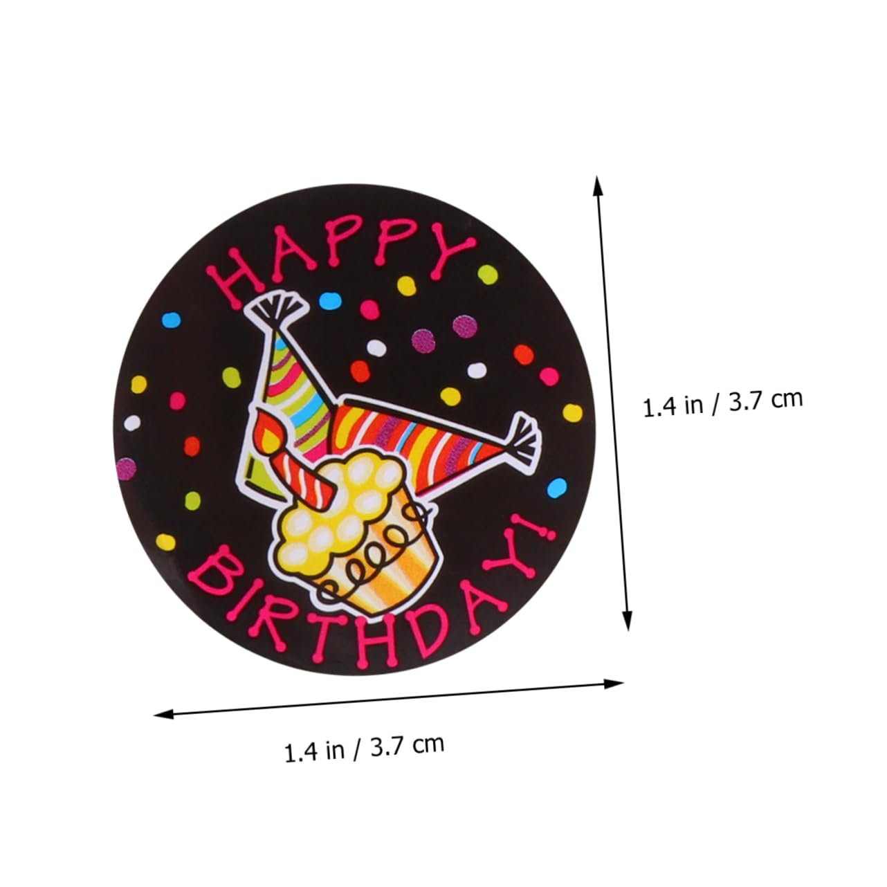 TEHAUX 3 Set Adesivi Di Buon Compleanno Adesivi Rotondi Sigillanti Decalcomanie Etichette Per Sacchetti Di Biscotti Per Torte Decorazioni Per Feste Festive 300 Pezzi * 3