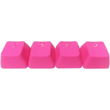 Lot De 4 Touches En Caoutchouc Retroeclairees Pour Clavier Mecanique Z X C V Cherry Mx Compatible Oem Rose Fluo Amazon Fr Informatique