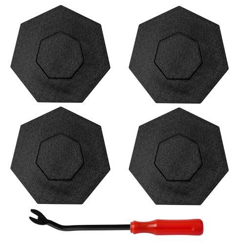 Wheel Covers Compatible with Tesla Cybertruck Accessories 2024 2023 Center Hubcaps Matte Black 4 PCS Center Wheel Covers