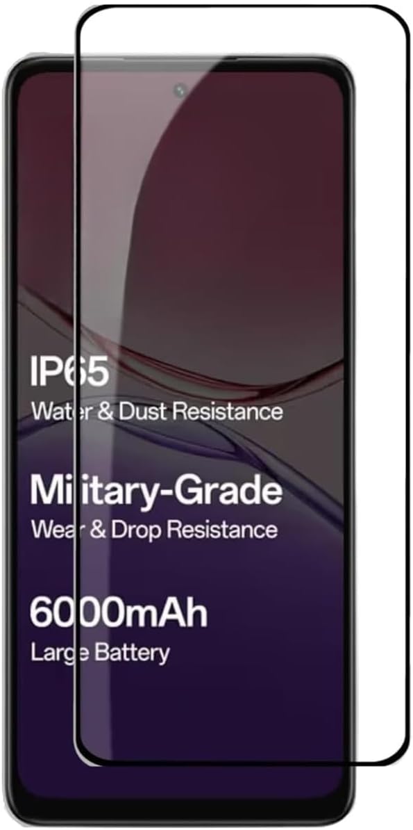 MoCoTech HD+ Edge-to-Edge Tempered Glass for Oppo A5X – Full Screen Protector Guard, 9H Hardness, Anti-Scratch, Bubble Free, Case Friendly, Ultra Clear with Easy Installation Kit