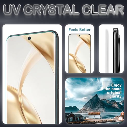 Image of FIRST MART Military-Grade UV Tempered Glass for Honor 200 5G with Edge to Edge Full Screen Coverage, Cable Protector and Easy Installation kit