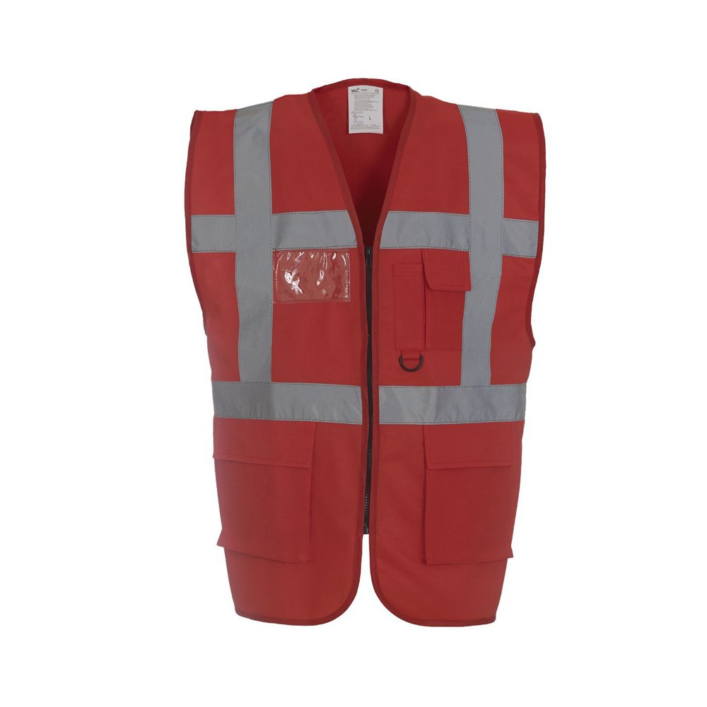 Expert Workwear Coloured Hi Vis Executive Vest High Viz Vests Zip with Pockets - 27 Colours — view 16