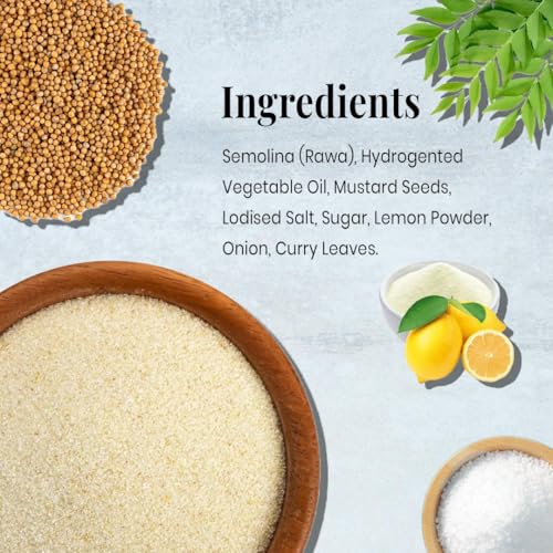 Image of Instant Upma Pack of 2 (90g Each) | Indian Breakfast Mix | Just Add Water | Made with Semolina & Spices | Convenient & Portable for Home, Office, or Travel
