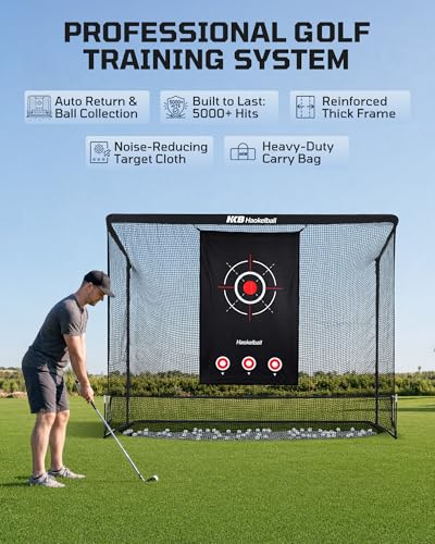 Haokelball 10x8FT Dual Mode Golf Net
