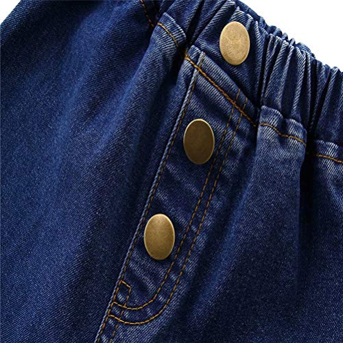 Baby Girls Bell-Bottom Ruffle Flare Jeans Skinny Pants3