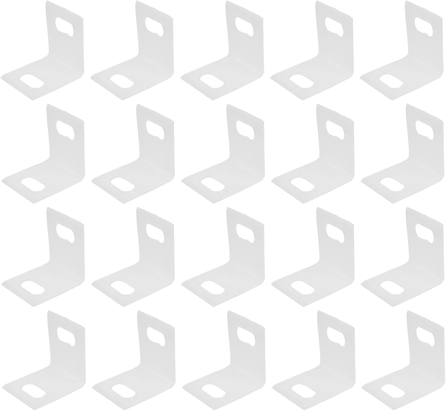 50pcs Plastic Shipping Edge Protectors L-shaped Structure and Strap Slots, White Plastic Strap Edge Protectors for Cartons and Cardboard, Anti-slip Packaging Corners for Parcel