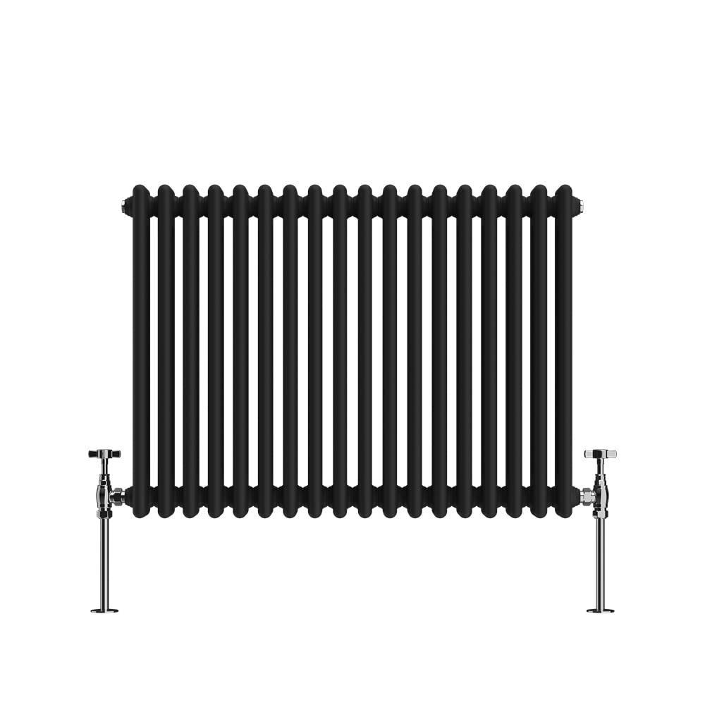 BlΓΌmme Traditional Radiator 3 Column Central Heating Bathroom Radiator Cast Iron Style Black 600 x 830mm