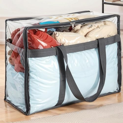 110L-Large-Capacity-Clear-Storage-Bags-with-Zipper-Comforter-storage-Blankets-Bedding-Quilts-Pillows--Plastic-Storage-Bags-for-Organizing-Seasonal-Clothes-and-Household-Items3park