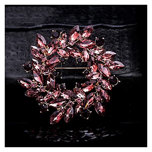 Broche fleur en cristal 3 couleurs chic pour femme - 4
