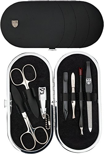 THREE SWORDS GERMANY - Exclusive 7-Piece MANICURE - PEDICURE - GROOMING – NAIL CARE set / kit / case - Made in Solingen / Germany (000194)
