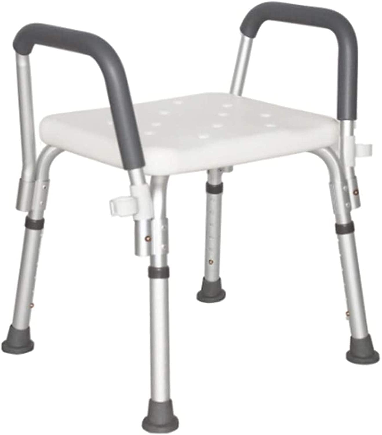 Asientos De Ducha, Sillas De Baño, Taburete De Baño Antideslizante De Altura Ajustable, Silla De Ducha De Hospital con Pasamanos, Ayuda De Ducha Sin Respaldo para Di,